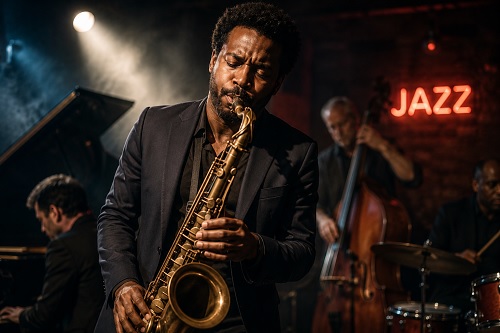 Saxophonspieler bei einer Improvisation