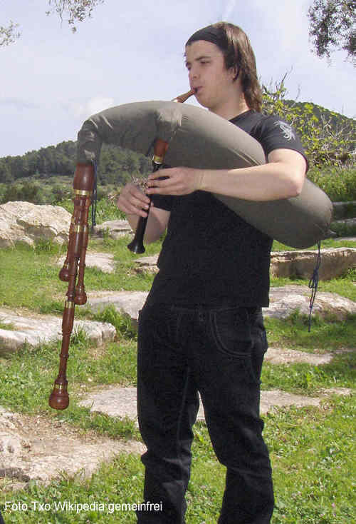 Das Instrument Xeremia, eine Sackpfeife